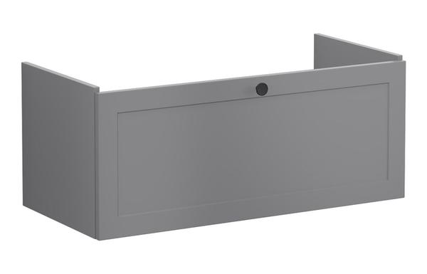 VitrA Root Classic 100cm 1 Drawer Slim Washbasin Unit - Matt Grey